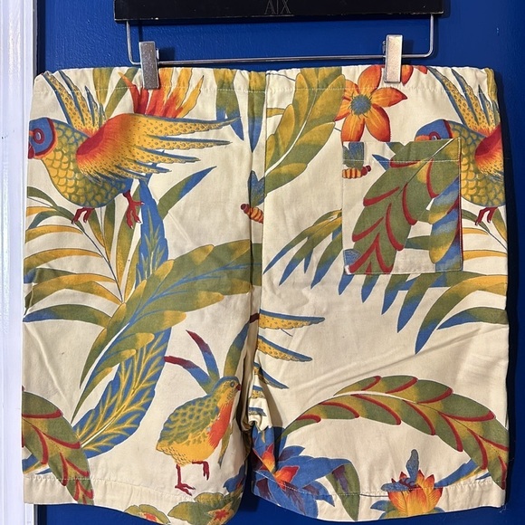 Women’s CoCo Shop Antigua High Waisted Tropical Print Drawstring Shorts Size L - Picture 4 of 6